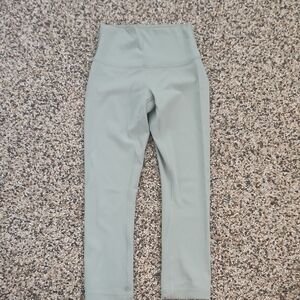 Lululemon High-Waisted Green Gray Leggings, Size 2